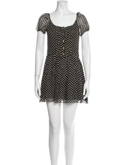 Pre-owned Celine Silk Mini Dress In Multicolor