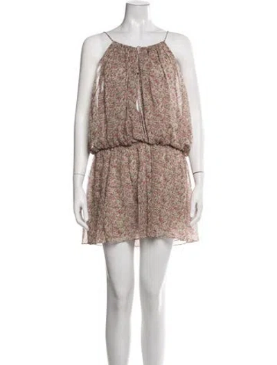 Pre-owned Celine Silk Mini Dress In Multicolor