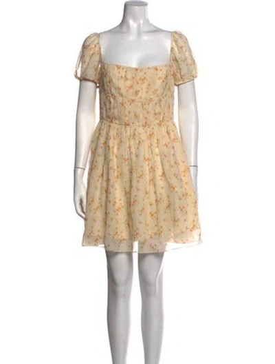 Pre-owned Celine Silk Mini Dress In Neutrals