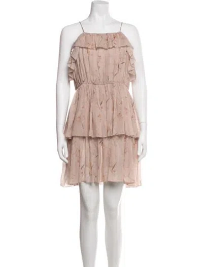 Pre-owned Celine Silk Mini Dress In Pink