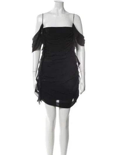 Pre-owned Celine Silk Mini Dress W/ Tags In Black