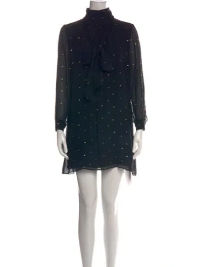 Pre-owned Celine Silk Mini Dress W/ Tags In Black