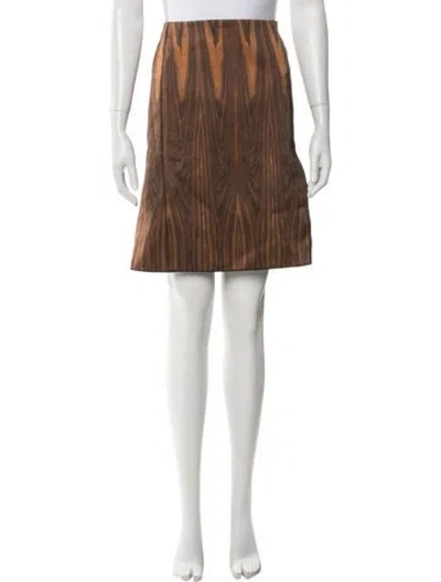 Pre-owned Celine Silk Mini Skirt In Brown