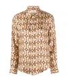 Celine Silk Multi-color Printed Shirt