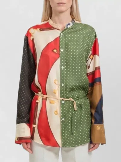 CELINE SILK OVERSIZED PRINTED SHIRT