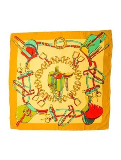 Pre-owned Celine Silk Printed Scarf In Multi
