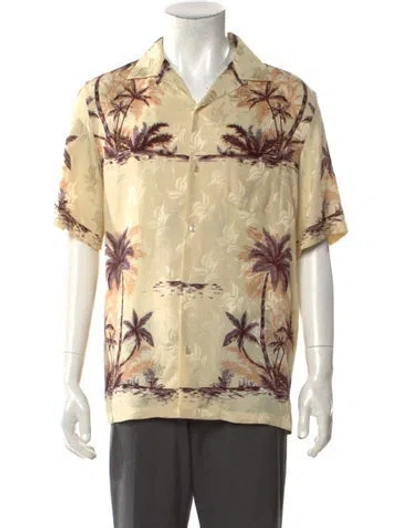 Pre-owned Celine Silk Printed Shirt W/ Tags In Neutral