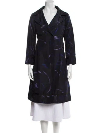Pre-owned Celine Silk Printed Trench Coat In Multi