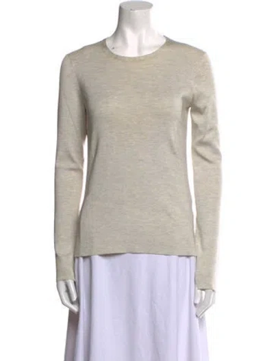 Pre-owned Celine Silk Scoop Neck Sweater In Neutral