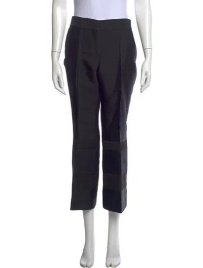 Pre-owned Celine Silk Straight Leg Pants In Black