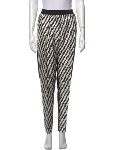 Pre-owned Celine Silk Straight Leg Pants In Black
