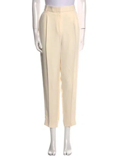 Pre-owned Celine Silk Straight Leg Pants In Neutral