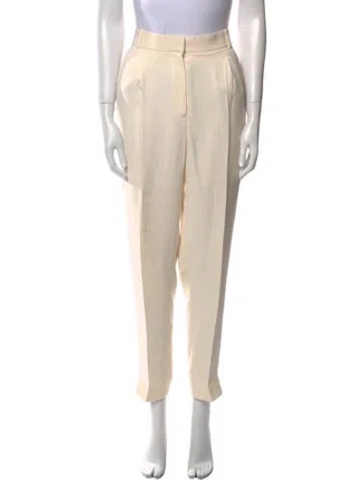 Pre-owned Celine Silk Straight Leg Pants In Neutral