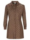 Celine Long-sleeved Dress In Multicolor