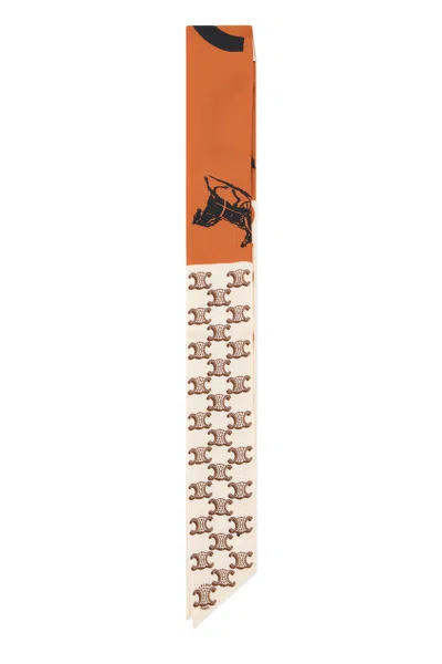 Celine Silk Twill Lavallière Tie - 110 Cm In Multi