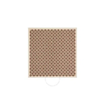 Celine Silk Twill Octagon Bandana In Brown