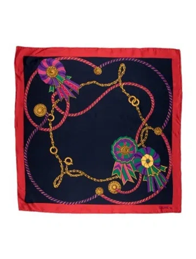 Pre-owned Celine Silk Vintage Scarf In Red
