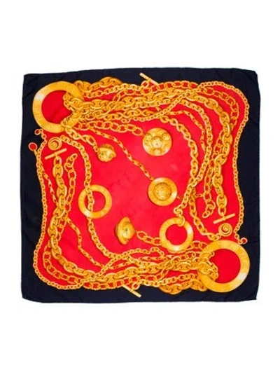 Pre-owned Celine Silk Vintage Scarf In Red