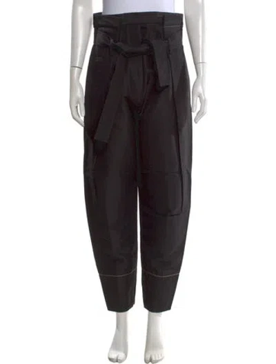 Pre-owned Celine Silk Wide Leg Pants In Black