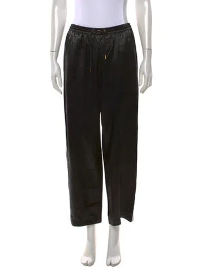 Pre-owned Celine Silk Wide Leg Pants In Black