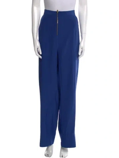 Pre-owned Celine Silk Wide Leg Pants In Blue