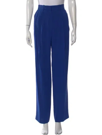 Pre-owned Celine Silk Wide Leg Pants In Blue