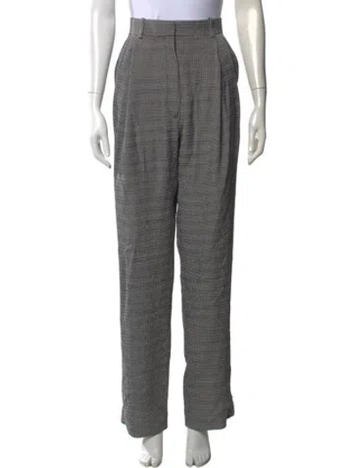Pre-owned Celine Silk Wide Leg Pants In Green