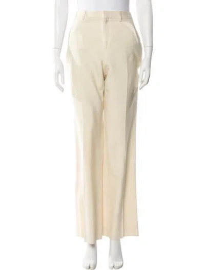Pre-owned Celine Silk Wide Leg Pants In Neutral