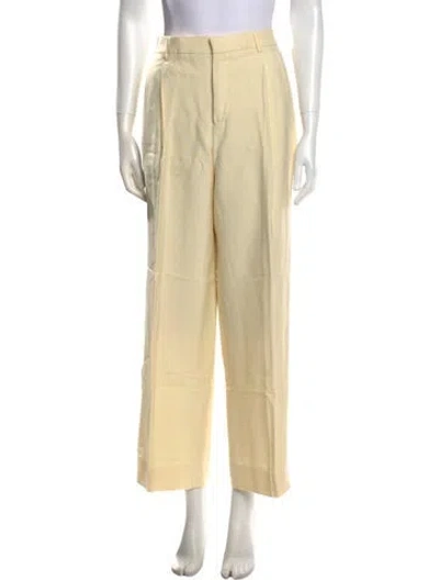 Pre-owned Celine Silk Wide Leg Pants In Neutral