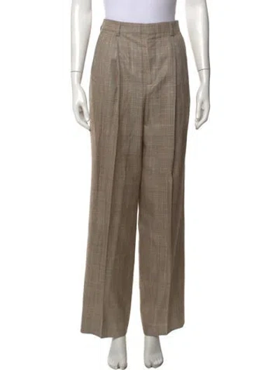 Pre-owned Celine Silk Wide Leg Pants In Neutral