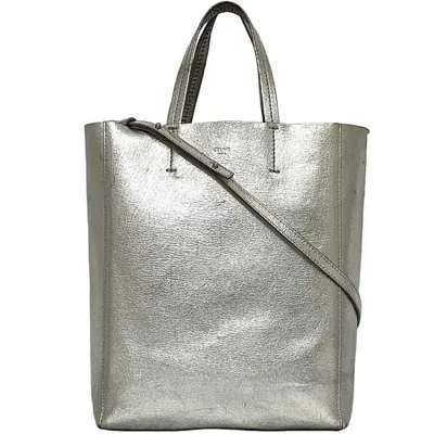 Pre-owned Celine Silver Leather Handbag Tote Bag ()