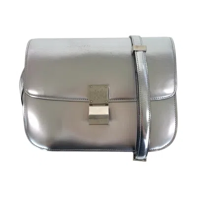 Pre-owned Celine Silver Leather Pochette Shoulder Bag ()