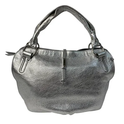 Pre-owned Celine Silver Leather Tote Bag ()