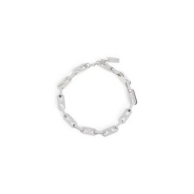 Celine Silver Small Octagon Brass Bracelet In Metallic