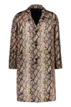 Celine Single-breasted Long Coat In Multi