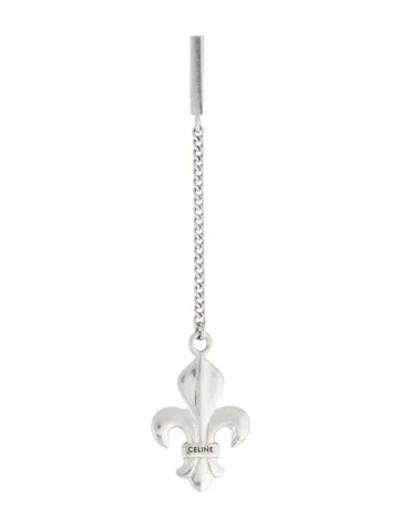 Pre-owned Celine Single Fleur De Lis Drop Earring In Multi