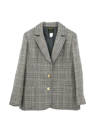 Pre-owned Celine Single-breasted Jacket In Grey