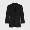 Celine Single-breasted Wool Blazer In Black
