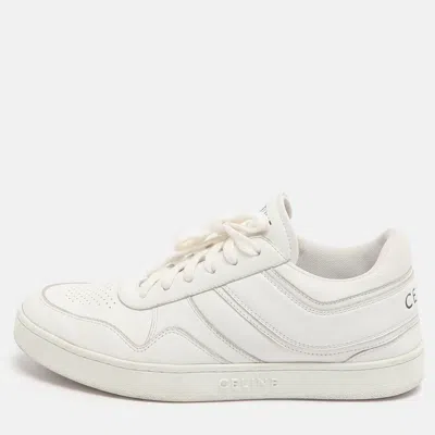 Pre-owned Celine Size 39 White Leather Lace Up Sneakers