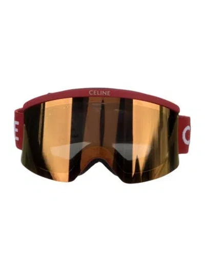 Pre-owned Celine Ski Goggles In Red