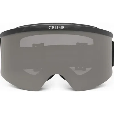 Celine Ski Mask With Mirrored Lens In Black