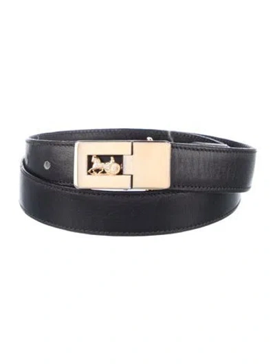 Pre-owned Celine Skinny Leather Belt In Black