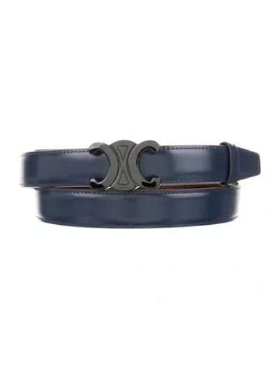 Pre-owned Celine Skinny Leather Belt In Brown