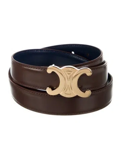 Pre-owned Celine Skinny Leather Belt In Multi