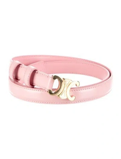 Pre-owned Celine Skinny Leather Belt In Pink