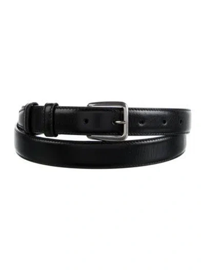 Pre-owned Celine Skinny Leather Belt W/ Tags In Black