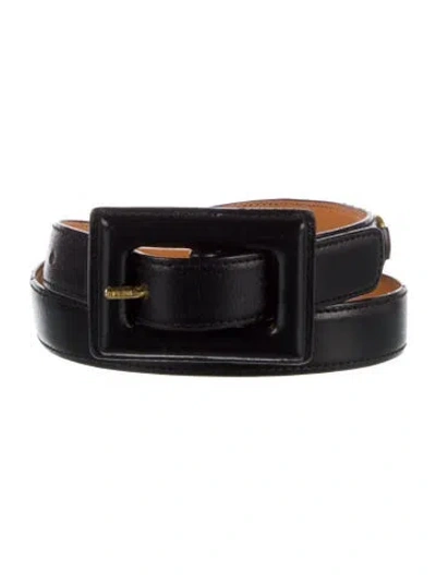 Pre-owned Celine Skinny Leather Waist Belt In Black