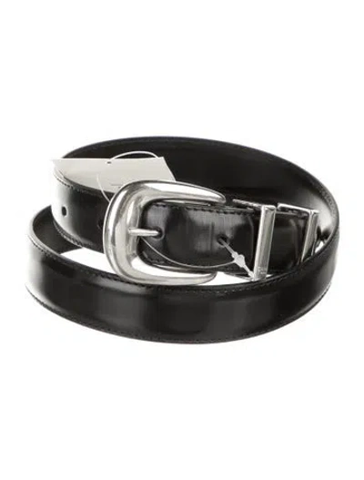 Pre-owned Celine Skinny Leather Waist Belt In Black
