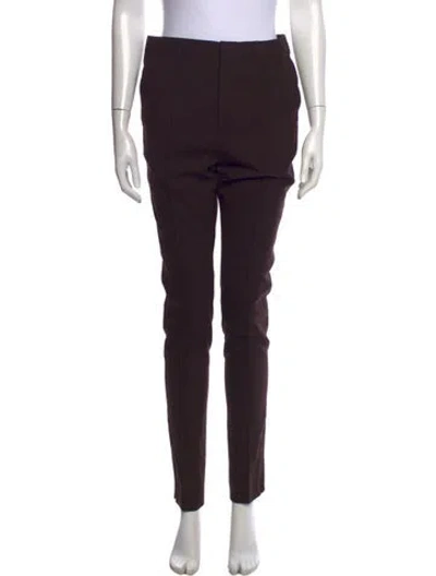 Pre-owned Celine Skinny Leg Pants In Brown