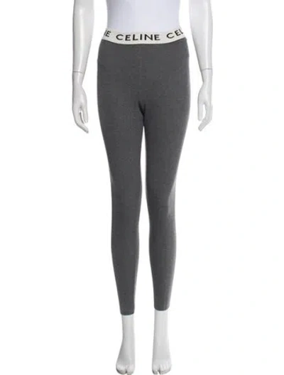 Pre-owned Celine Skinny Leg Pants In Gray